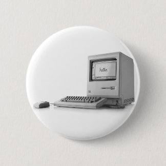 Old Computer 2 Inch Round Button