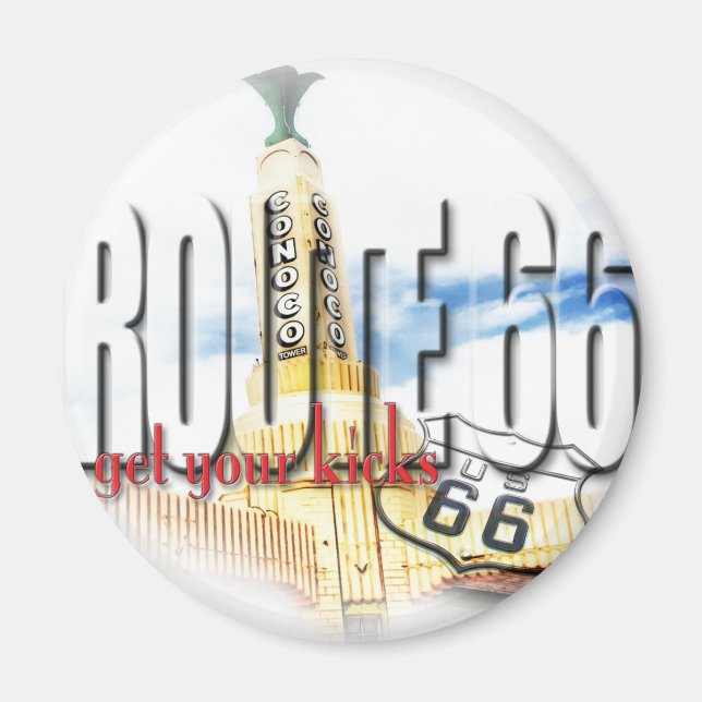 Old Conoco Gas Station, Texas - Route 66 Magnet (Front)