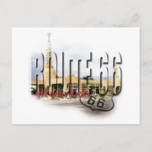 Old Conoco Gas Station, Texas - Route 66 Postcard