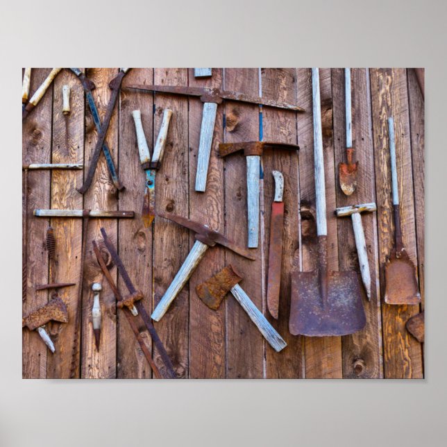 Old construction tools poster (Front)