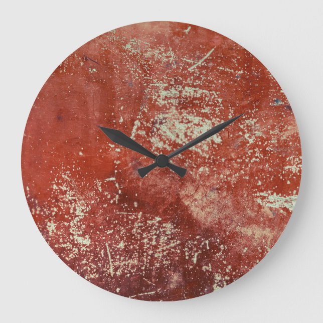 Old Copper: Vivid Metal Texture. Large Clock (Front)