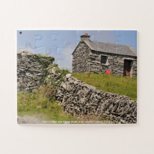 Old Cottage and Stone Walls Galway Ireland. Jigsaw Puzzle