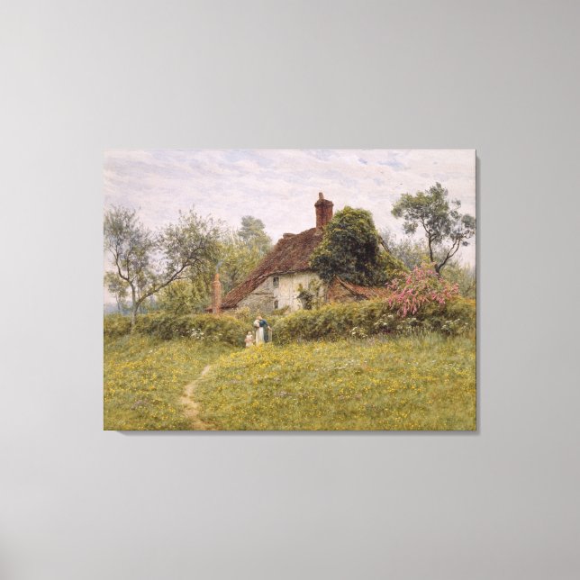 Old Cottages At Pinner Canvas Print (Front)