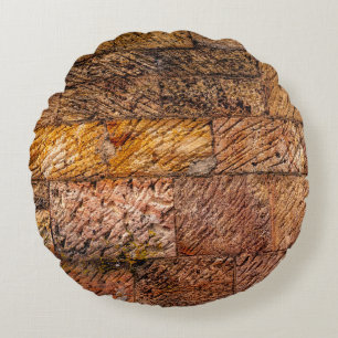 Old Coulterville Bricks Round Pillow