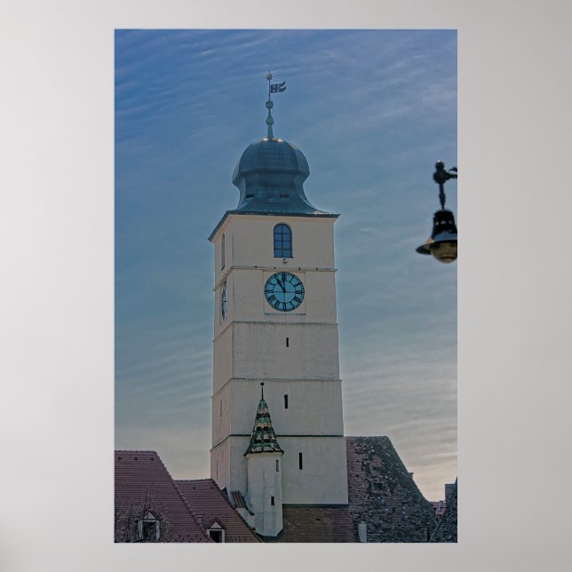 Old Council Tower Sibiu Romania Poster (Front)