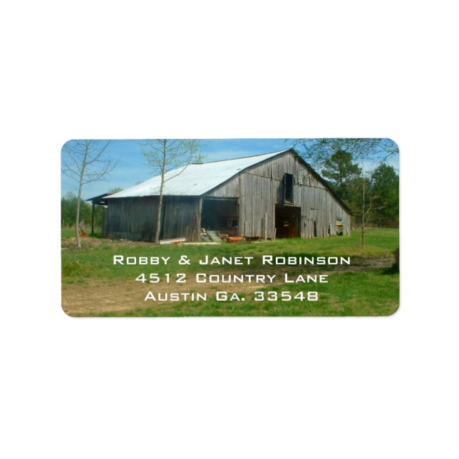 Old Country Barn Address Stickers (Front)