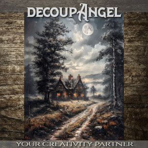 Old Country Dwelling - Decoupage - Tissue Paper