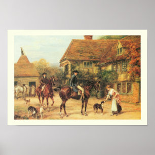 Old country scene poster