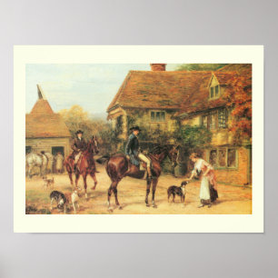 Old country scene poster