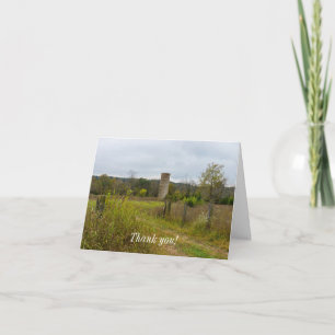 Old Country Silo Landscape Thank You Card