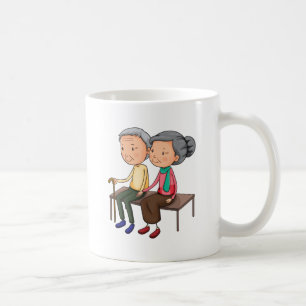 Old couple coffee mug