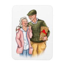 Old Couple full colour original art Anniversary 