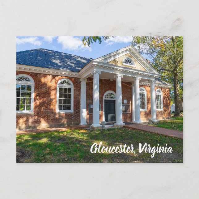 Old courthouse in Gloucester, Virginia Postcard (Front)