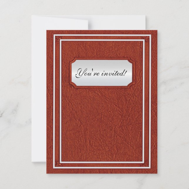 Old cover book wedding invitation (Front)