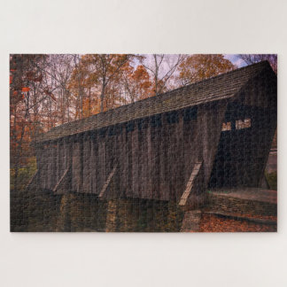 Old Covered Bridge Photography Scenic History Jigsaw Puzzle