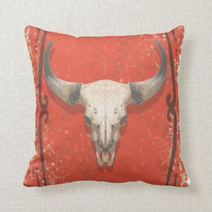 Old Cow Skull pillow