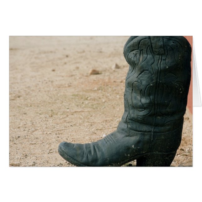 Old Cowboy Boot Blank Greet Card (Front Horizontal)