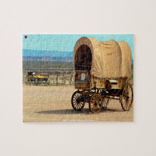 Old Cowboy Wagon Jigsaw Puzzle