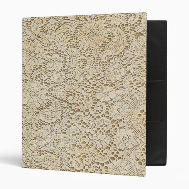 Old Crochet Lace Floral Pattern + your ideas Binder (Front/Inside)