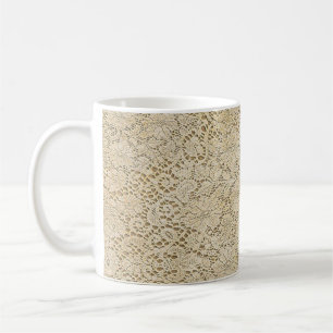 Old Crochet Lace Floral Pattern + your ideas Coffee Mug