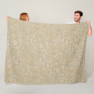 Old Crochet Lace Seamless Pattern 1 Fleece Blanket