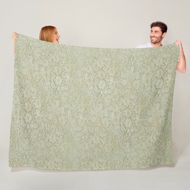 Old Crochet Lace Seamless Pattern 2 Fleece Blanket (In Situ)