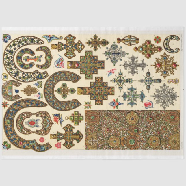 Old Crosses and Medals Decoupage Paper (Front)