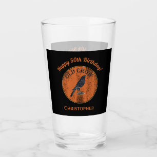 Old Crow Funny 50th Birthday Over The HIll Glass