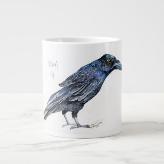Old Crow's Cup, Raven image Large Coffee Mug