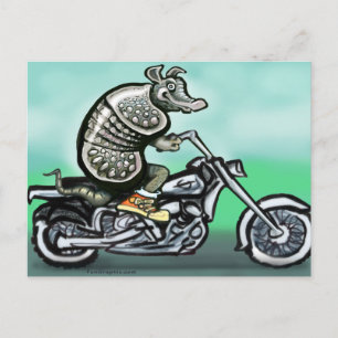 Old Crusty Biker Postcard