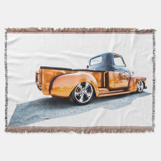 Old Custom Truck Throw Blanket (Front)