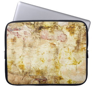 Old damaged wall backgroundabstract, aged, archite laptop sleeve