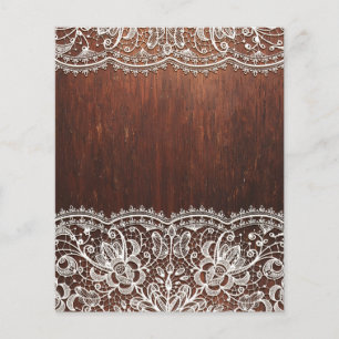 Old Dark Wood & White Lace Border Scrapbook Paper