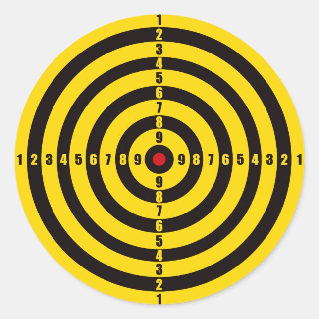 Old_Dart_Board Classic Round Sticker (Front)
