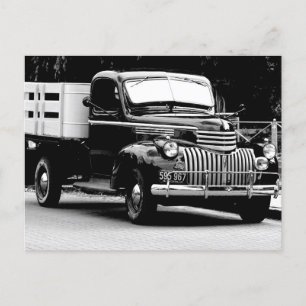 old delivery truck postcard