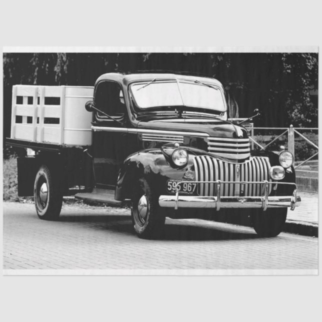 old delivery truck tissue paper (Front)