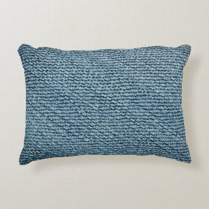 Old denim fabric background texture. abstract, anc accent pillow