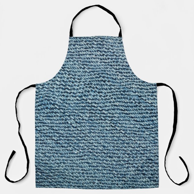 Old denim fabric background texture. abstract, anc apron (Front)