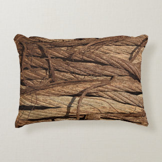 Old Dirty Rusty Industrial Steel Cables Accent Pillow