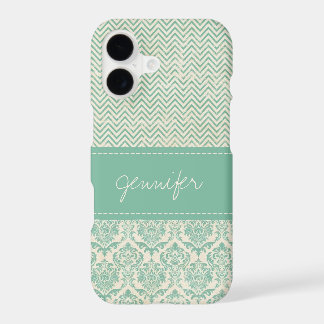 Old Distressed Aqua Custom Name 