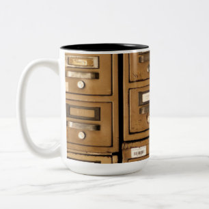 Old Disused Filing Cabinets Two-Tone Coffee Mug
