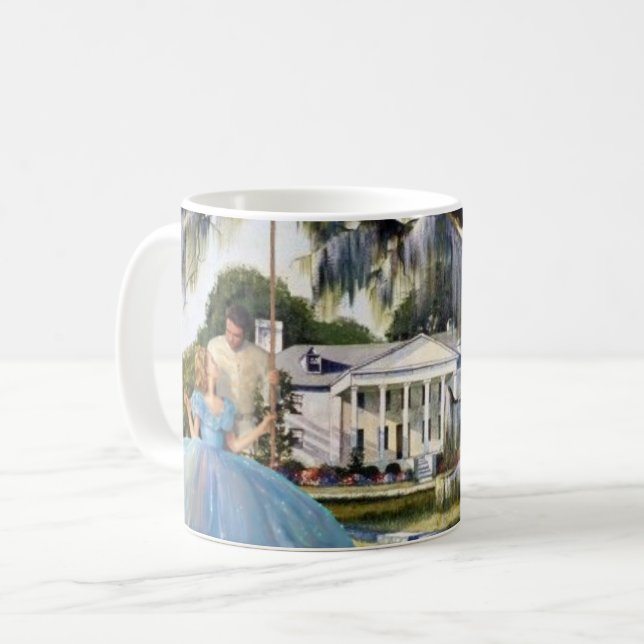 Old Dixie Civil War Era Plantation House Romance  Coffee Mug (Front Left)