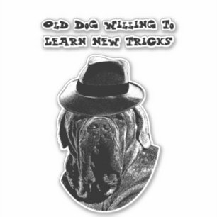 Old Dog Willing To Learn New Tricks Mastiff Art