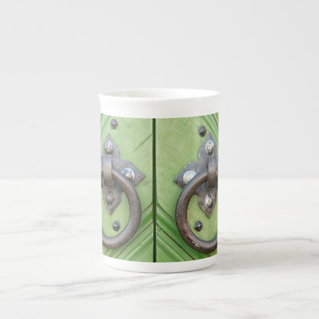 Old door bone china mug (Front)