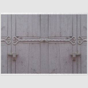 Old Door Hinged Grey Rustic Decoupage 20x30 Tissue Paper