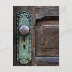 Old Door Knob - postcard