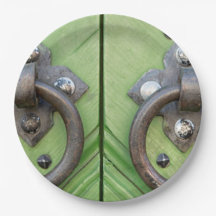Old door paper plate