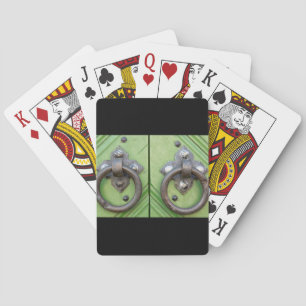 Old door playing cards
