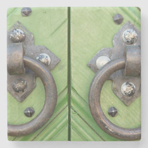 Old door stone coaster