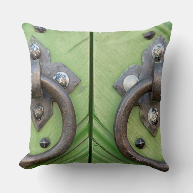 Old door throw pillow (Front)